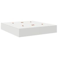 Ramka łóżka Biały 200 x 200 x 31.5 cm Materiał drewnopochodny