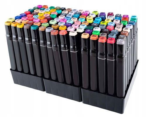 MARKERY ALKOHOLOWE FLAMASTRY MAZAKI PISAKI DWUSTRONNE Torba PREMIUM SET na Arena.pl