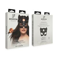 bedroom fantasies - pu leather mask kitty black