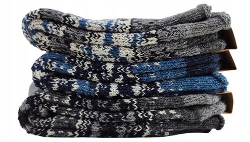 SKARPETY MĘSKIE ŚWIĄTECZNE WEŁNIANE GRUBE SKARPETKI ALPAKA 3-PAK 35-38 na Arena.pl