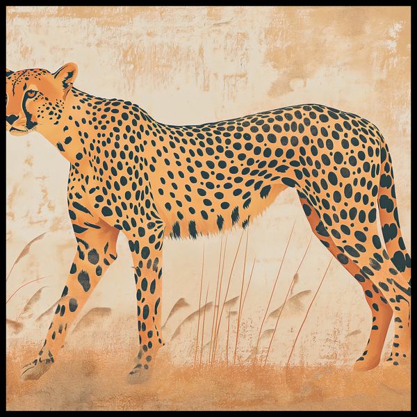 Plakat 100x100cm Gepard w Ruchu zdjęcie 2