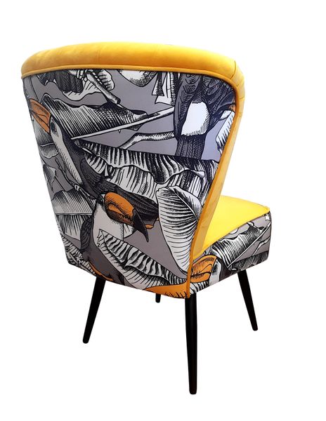 Fotel PRL nogi czarne Wzór zdjęcie 3