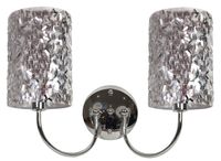 Deimos # # kinkiet chromowy 2x40W E14 abażur czarny