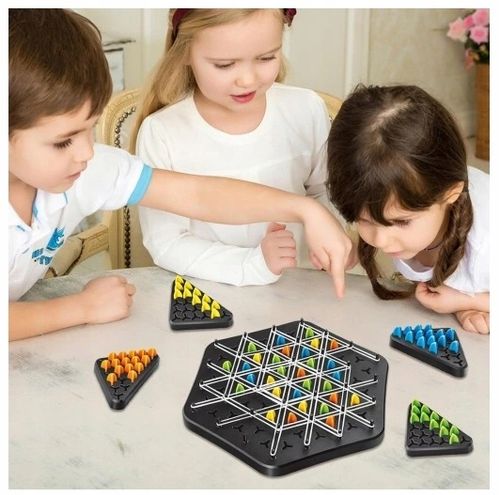 TRIANGLE CHESS BOARD GAME, INTERACTIVE PEGBOARD GAME, DESKTOP BOARD GAMES na Arena.pl