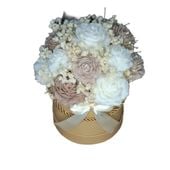 Flower Box Świece Piwonie Dzień Babci Dziadka Prezent Walentynki Duży