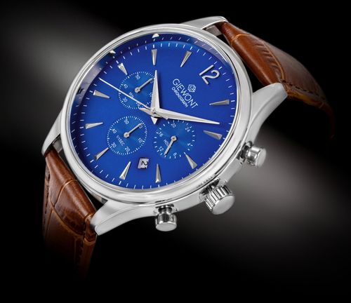zegarek męski giewont chronograph sapphire brązowo niebieski gw6310-a5 na Arena.pl