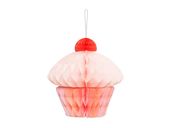 Dekoracja bibułowa honeycomb Babeczka Muffinka, 20 cm