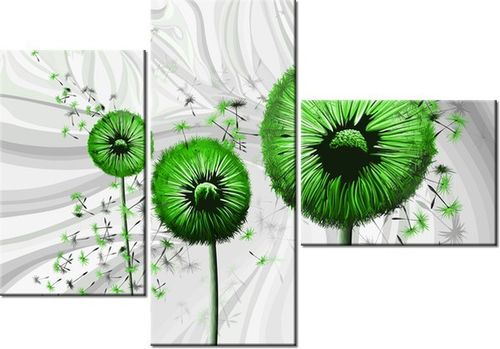 100CM 80 OBRAZ 3 ELEM ZIELONE DMUCHAWCE 3 ŚCIENNY na Arena.pl