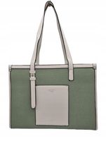 Gallantry Paris - torebka skóra ekologiczna płótno kremowo-zielona R-1645