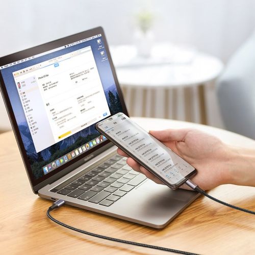 kabel przewód usb-c - usb-c power delivery quick charge 2m - szary na Arena.pl