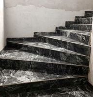 Marmuropodobne płytki na schody 100x30 GRAFIT / SZARY antypoślizgowe NOWOŚĆ