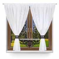 P2 Firana nowoczesna KOMPLET do salonu sypialni panel ekran glamur 400x145