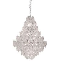 Glamour lampa wisząca Monarque na łańcuchu nad łóżko chrom