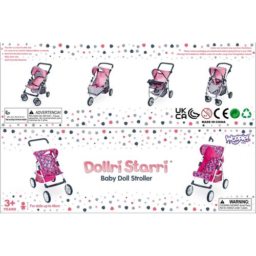 WOOPIE ROYAL Wózek dla Lalek Regulowane Siedzisko 4 Koła na Arena.pl