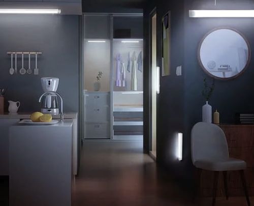 Lampa LED z czujnikiem ruchu magnetyczna bezprzewodowa 20cm nocna podłużna na Arena.pl