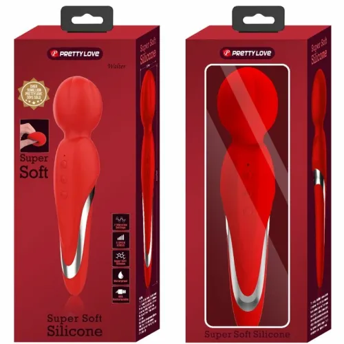 pretty love walter masażer silikonowy czerwony, 7 trybow, usb na Arena.pl