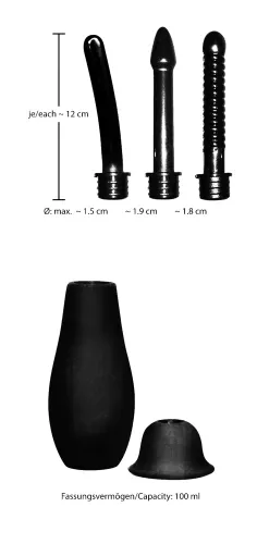 bad kitty zestaw higieniczny prysznic intymny 3 końcowki czarny 100ml na Arena.pl