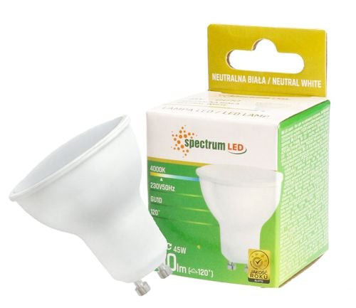 Żarówka LED GU10 4W 230V barwa neutralna NW WOJ+13261 10 SZTUK SPECTRUM LED na Arena.pl
