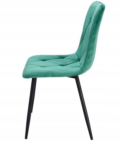 4 x krzesło tapicerowane pikowane welur nowoczesne na Arena.pl