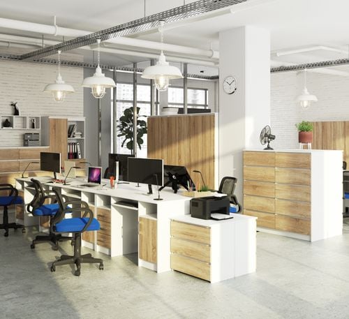 BIURKO ANA 124 cm BIAŁE / SONOMA na Arena.pl