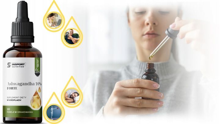 ASHWAGANDHA KROPLE 30ml FORTE 10% WITANOLIDÓW PAMIĘĆ KONCENTRACJA | INSPORT zdjęcie 4