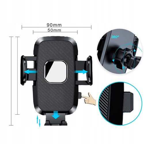 UCHWYT WIESZAK NA TELEFON NA KRATKĘ WYLOT POWIETRZA DO SAMOCHODU Z PRZYCISK na Arena.pl