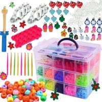 GUMKI DO ROBIENIA BRANSOLETEK DUŻY MEGA ZESTAW XXL 15000 URODZINY DIY GRUBE