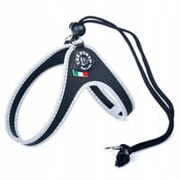 SZELKI dla kota 34-44cm do 5kg TRE PONTI czarne Z ODBLASKAMI