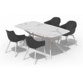 ZESTAW MEBLI OGRODOWYCH BALLENA DLA 4 OSÓB KRZESŁA Z CERTYFIKATEM GRS