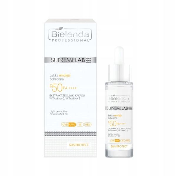 BIELENDA SUPREMELAB EMULSJA OPALANIA OCHRONNA SPF50 PA ++++ UVA UVB IR HEV zdjęcie 1