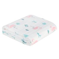 AKUKU MUŚLINOWY KOCYK OTULACZ DLA NIEMOWLĄT 110x105cm