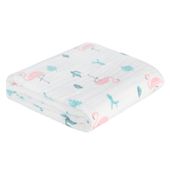 AKUKU MUŚLINOWY KOCYK OTULACZ DLA NIEMOWLĄT 110x105cm