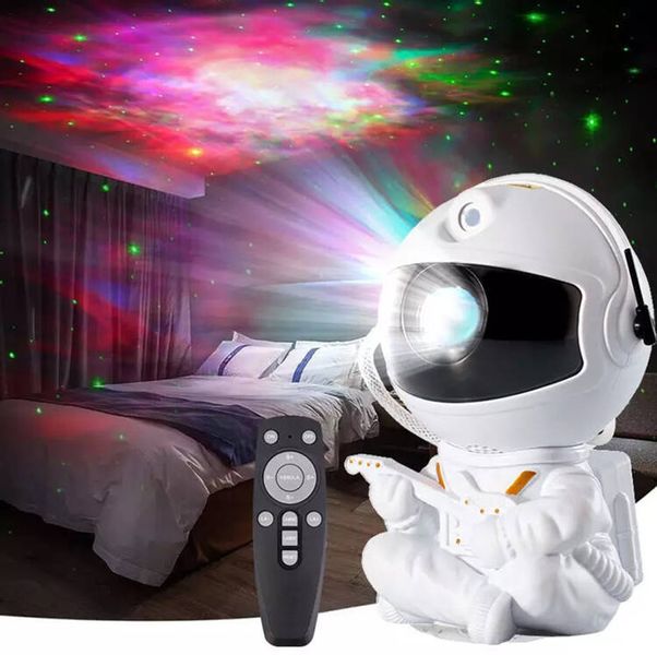 Projektor Gwiazd Led Astronauta Kosmonauta Z Gitarą Biały zdjęcie 6