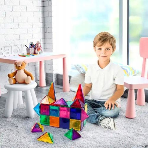 KLOCKI MAGNETYCZNE DUŻE PANELE EDUKACYJNE KONSTRUKCYJNE ZESTAW KARUZELA na Arena.pl