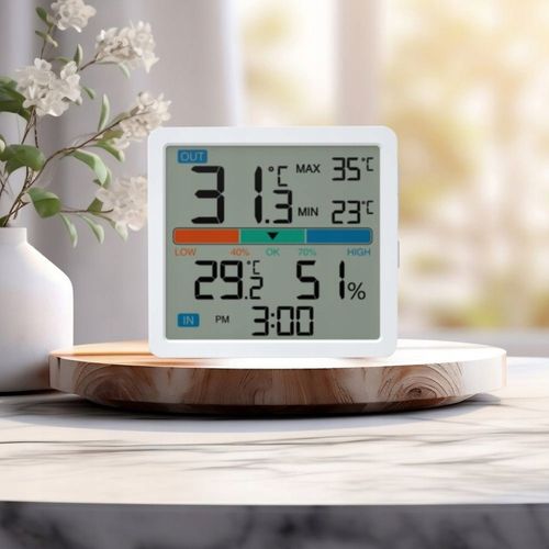 Stacja Pogodowa Termometr zewnętrzny pokojowy wewnętrzny Higrometr Manta na Arena.pl