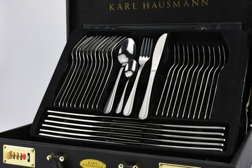 KOMPLET SZTUĆCÓW 72 EL WALIZKA DLA 12 OSÓB zestaw srebrne sztućce na Arena.pl