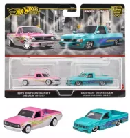 HOT WHEELS Premium Datsun SUNNY TRUCK & CUSTOM '93 NISSAN HARDBODY 2-Pack