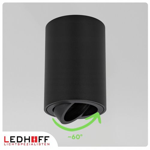 4x Oprawa natynkowa sufitowa LED halogenowa TUBA GU10 Ruchoma czarna na Arena.pl