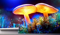 Fototapeta NATURA PASTELOWE GRZYBKI ROŚLINY WIDOK