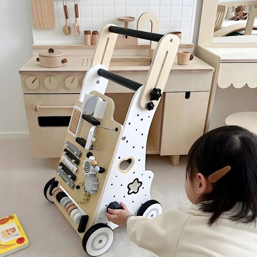 CHODZIK DLA DZIECKA PCHACZ DREWNIANY JEŹDZIK TABLICA MANIPULACYJNA PREZENT na Arena.pl