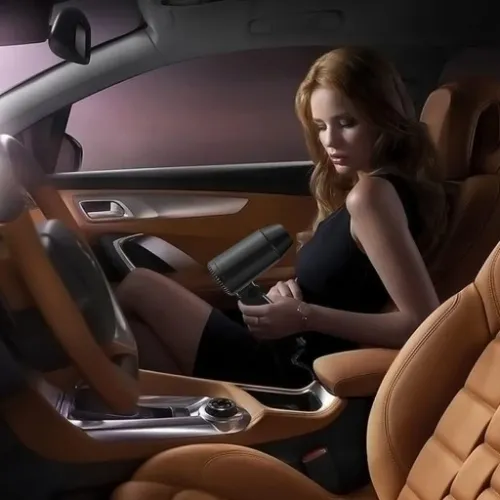 PRZENOŚNA SUSZARKA DO WŁOSÓW W SAMOCHODZIE, WTYCZKA ZAPALNICZKI, CZARNY na Arena.pl