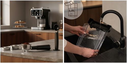 Ekspres do kawy ciśnieniowy kolbowy spieniacz pojemnik 20 bar 1350W na Arena.pl