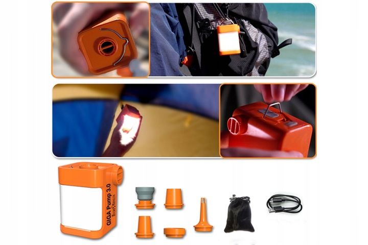 GIGA PUMP 3.0 POMPKA DO MATERCA Z LAMPKĄ 3W1 USB-C do zabawek dmuchanych zdjęcie 7