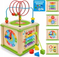 EDUKACYJNA KOSTKA SENSORYCZNA DREWNIANA 3+