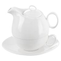 Dzbanek Porcelanowy z Filiżanką do Zaparzania Picia Kawy Herbaty Ziół