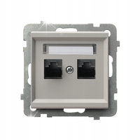 GNIAZDO KOMPUTEROWE RJ45 5e PODWÓJNE OSPEL SONATA GPK-2R/K/m/82 KASZMIR