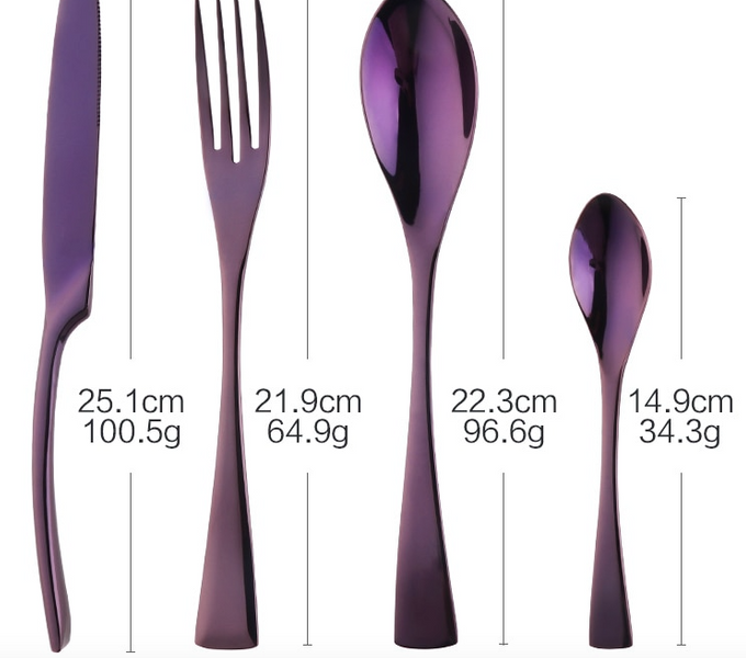 Sztućce - NEW DESIGN -4 Szt - Fiolet - HIT zdjęcie 1