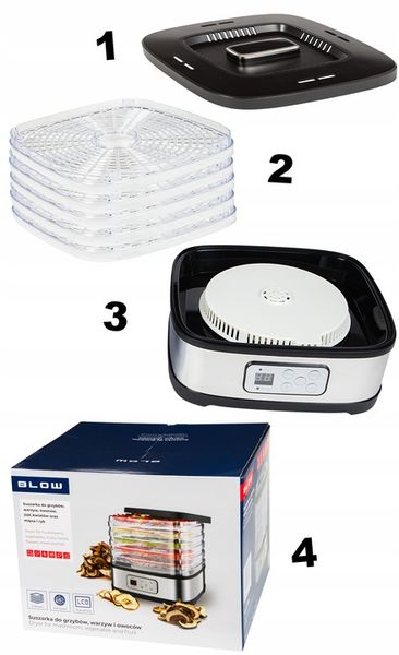 MOCNA SUSZARKA LCD DO GRZYBÓW OWOCÓW WARZYW EKO 5 SIT 240W REGULACJA ZESTAW zdjęcie 8