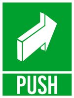 Tabliczka grawerowana informacyjna piktogram 20x15 push pchaj