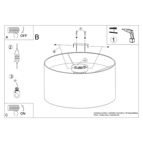 Plafon TELESTO biały/jasny brąz na Arena.pl